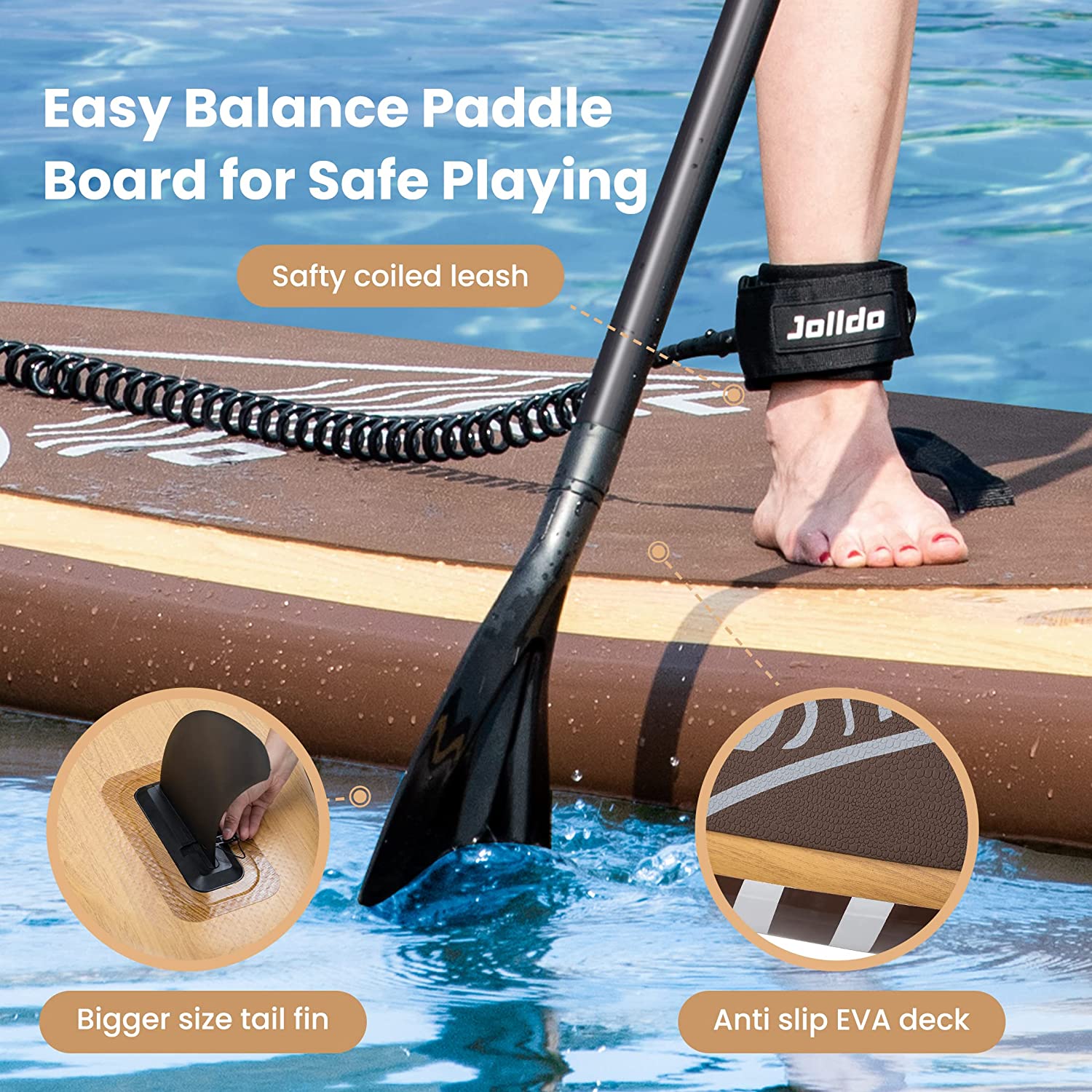 Jolldo 10'6"  Inflatable Paddle Board SUP