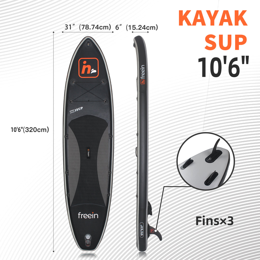 Freein 10'6 Inflatable Paddle Board With Seat Inflatable Paddle Board